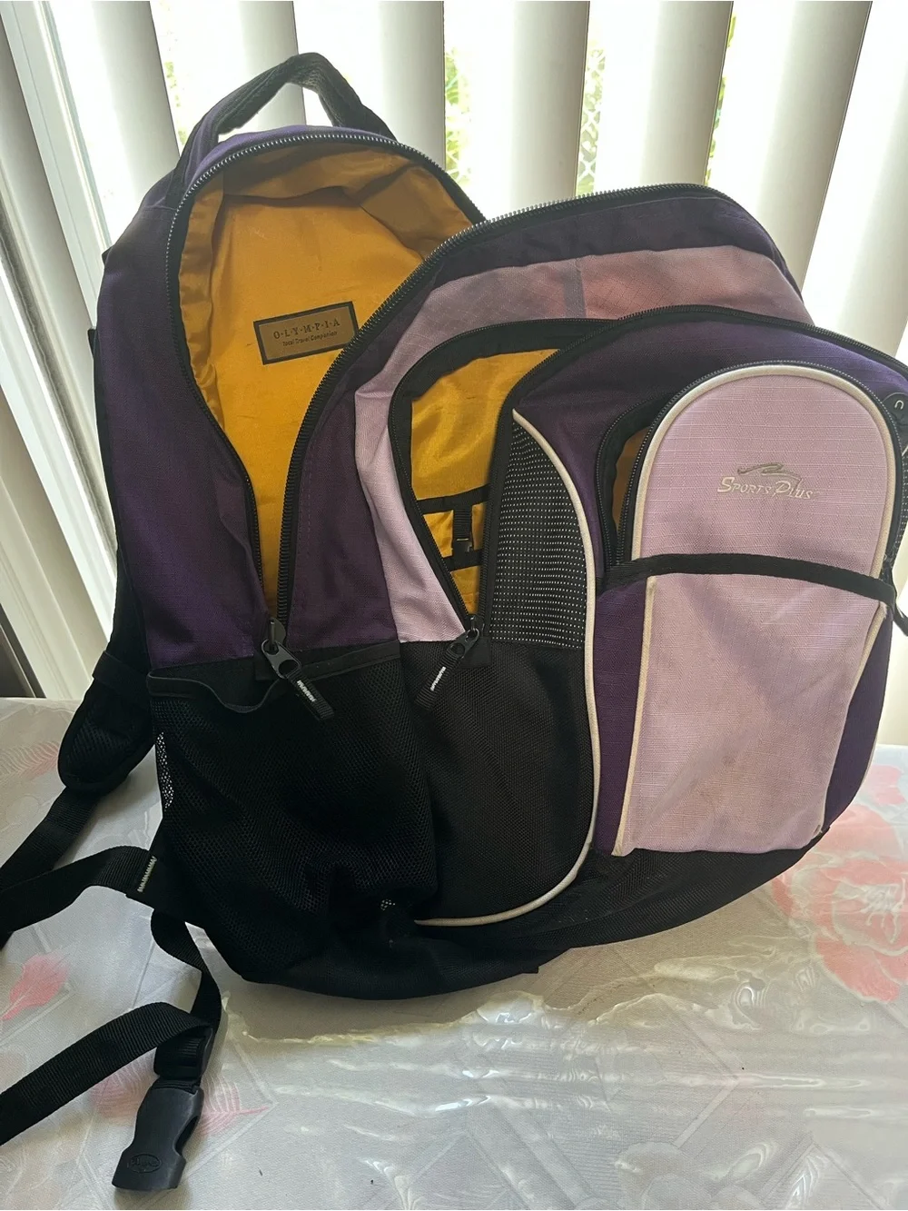 Purple and Lavender Women's Backpack -